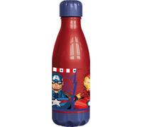 Tataway Botella infantil de plástico Marvel Avengers Iron Man Hulk Captain America de 560 ml con tapón de rosca