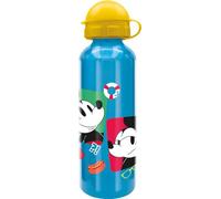 Tataway Botella infantil Disney Mickey Mouse Mickey Mouse azul de 530 ml con boquilla y tapón de seguridad