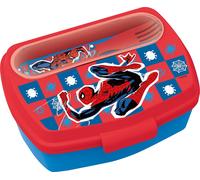 Tataway Caja Sándwich Spiderman Con Cubiertos Para Escuela Y Merienda