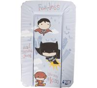 Tataway Cambiador, colchón, cambiador de mesa blando de DC Comics de la Liga de la Justicia para niños y niñas con gráficos de Superman, Batman y Flash, medidas 73 x 48,5 x 3 cm
