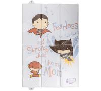 Tataway Cambiador plegable para niños de la Liga de la Justicia de Warner Bros, perfecto para viajar, ahorra espacio, es suave y está equipado con un cierre de botón, dimensiones 61 cm x 39 cm