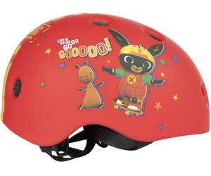 Tataway Casco Urbano para niños Bunny Bing Bike Bike (Talla S) 48-52 cm de protección Rojo