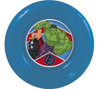Stor Cuenco infantil de plástico azul Marvel Avengers Hulk Thor resistente a impactos accidentales y reutilizable