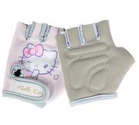 Tataway Guantes de Bicicleta Hello Kitty para niñas, Talla 5, Rosas y Grises, Guantes de Ciclismo para niños, Medios Dedos con Palma Antideslizante Reforzada y Cierre Ajustable