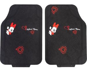 TataWay in viaggio si cresce - Alfombrillas de Coche de Minnie Mouse, Universales, 44x65 cm, PVC, Diseño de Disney, Negro, Cloruro de Polivinilo