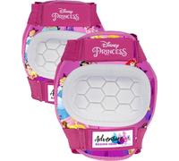 Tataway Kit de Coderas y Rodilleras Disney Princesses para niñas para Deportes sobre Ruedas, patinetas y patinetes. Talla XS (3-6 años)