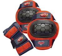 Tataway Kit Infantil Disney Cars con Coderas, Rodilleras y muñequeras para Deportes sobre Ruedas, patinetas y patinetes. Talla XS (3-6 años)