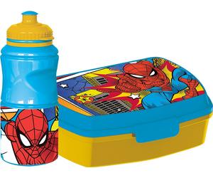 Tataway MARVEL Set Botella De 380ML Y Sandwich Caja Azul para Niño