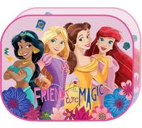 Par de toldos Laterales Disney para Coches, Princesas y niñas, 44 x 35 cm, con gráficos de Jasmine Rapunzel y Belle Ariel sobre Fondo Rosa