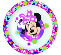 TATAWAY Plato hondo Microwave Minnie Bold Florals: elegante diseño de Disney, apto para microondas, duradero e ideal para una vajilla funcional y refinada.