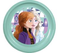 Tataway Plato plano Disney Blue para niños en plástico Frozen resistente a los golpes accidentales y reutilizable