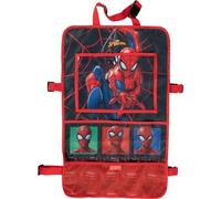 Tataway - Protector de Asiento Almacenaje Spiderman | Gráficos Marvel | 6 Bolsillos + Espacio para Tableta 10" | Compatible con Todos los Coches, Rojo, Poliéster