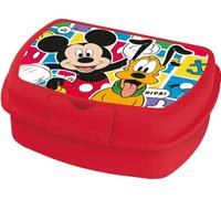 Tataway Sandwichera Disney Red para niños en plástico Mickey Mouse Mickey Mouse útil para tomar un aperitivo fuera de casa