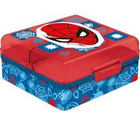 STOR Sandwichera Marvel Red para niños en plástico de Spiderman con múltiples compartimentos