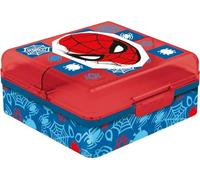 STOR Sandwichera Marvel Red para niños en plástico de Spiderman con múltiples compartimentos