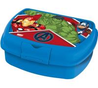 Tataway Sandwichera para niños Marvel Blue en plástico Avengers Iron Man Hulk Captain America útil para llevar la merienda fuera de casa