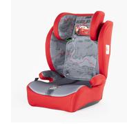 Tataway Silla de coche Disney Cars para seguridad infantil con altura de 100 a 150 cm con gráficos de Rayo McQueen sobre fondo rojo y gris