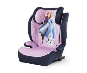 Tataway Silla de coche Disney Frozen con accesorio ISOFIX para la seguridad de las niñas con una altura de 100 a 150 cm con gráficos de la princesa Elsa, Anna y el lindo Olaf sobre un fondo morado