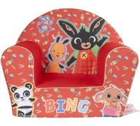 TATAWAY Sillón Bing Rojo para niños, cómodo y Seguro, diseño Divertido con Bing y Flop, Habitaciones Infantiles y rincones de Juego