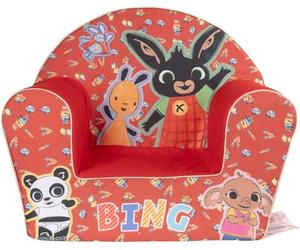 TATAWAY Sillón Bing Rojo para niños, cómodo y Seguro, diseño Divertido con Bing y Flop, Habitaciones Infantiles y rincones de Juego