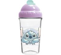 TATAWAY Vaso con pajita flexible de 295 ml Stitch - Taza Disney para niños, antigoteo, seguro y reutilizable - perfecto para la escuela, guardería, viajes - Diseño Lilo & Stitch