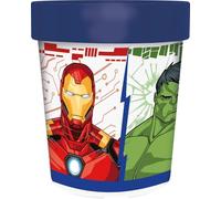STOR Vaso infantil de plástico Marvel Avengers Iron Man Hulk Captain America Captain Marvel de 260 ml con base antideslizante