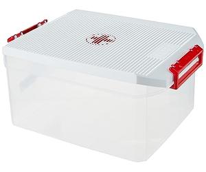 Tatay 1150110 Caja Botiquín Primeros Auxilios con Tapa Gran Capacidad, Plástico Polipropileno 14 litros, Blanco, 27 x 39 x 19 cm