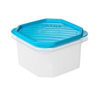 Tatay Fiambrera de Alimentos, Hermética, 0,6L de Capacidad, Tapa Flexible a Presión, Libre de BPA, Apto Microondas y Lavavajillas, Color Azul, Medidas: 12 x 12 x 7,5 cm