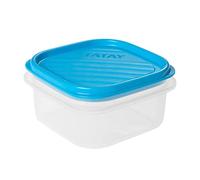 Tatay Fiambrera de Alimentos, Hermética, Tapa Flexible a Presión, Libre de BPA, Apto Microondas y Lavavajillas, Color Azul, Medidas: 10 x 10 x 5,5 cm, 0.3L de Capacidad