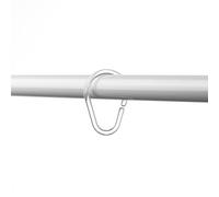 TATAY 12 Anillas para Cortinas Ducha 3 cm Diámetro Transparentes | Diseño Universal | Plástico Resistente | Fácil Montaje | Anillas Cortina Ducha Fabricadas en Europa | 5 años de Garantía