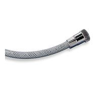 TATAY Manguera de Ducha Loop Reforzado, 2M, Flexo de PVC, Rosca Universal G 1/2", Negro