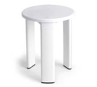 Tatay Taburete Redondo, con Tres Patas, de plástico Resistente, de fácil Limpieza. Color Blanco, Acabado Brillante