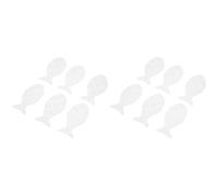TATAY 6 Pastillas Peces Antideslizante Bañera o Ducha | Ideal para Niños | Ventosas de Gran Sujeción | Seguridad Antideslizante Certificada | Higiene PVC Antibacteriano - 7,5 x 14 cm - Blanco