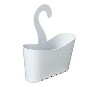 TATAY Cesta de ducha de polipropileno con ganchos, cesta multifuncional, permite colgar la cesta en la ducha, blanca, dimensiones 25 x 9 x 28 cm