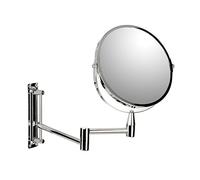 TATAY 4440200 - Espejo para tocador de pared con aumento (x5) y brazo telescópico regulable de 17 cm, para uso cosmético