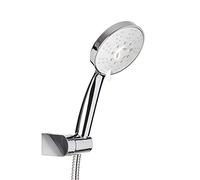 TATAY Alcachofa de Ducha 1,5 m Ø10,5 cm Fácil de Limpiar Sistema Antical | Alcachofa Ducha | 4 Posiciones de Riego | Plástico ABS | Ahorro de Agua | Acabado Cromado | Kit Sevilla con Soporte, Cromado