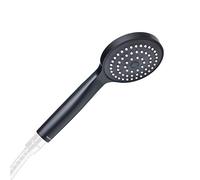 TATAY Alcachofa Ducha Verona, 10 cm de Diámetro, de ABS, 1 posición, Sistema de Ahorro de Agua y Antical, Fácil Limpieza, Negro