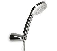 TATAY Alcachofa de Ducha Calma Ø10 cm 5 Posiciones de Riego Sistema Antical | Alcachofa Ducha | Longitud 1,5m | Diámetro 10 cm | Plástico ABS | Ahorro de Agua | Acabado Cromado | Con Soporte, Cromado