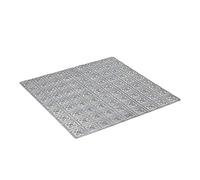 Tatay Alfombra Antideslizante Ducha y Bañera Modelo BCN Ventosas PVC Antibacteriano Gris 54x54 cm