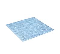 Tatay Alfombra de Bañera Antideslizante de PVC con Ventosas, Resistentes a Moho y Microbios, Anti-Bacteriano, Diseño Barcelona, Azul. Medidas 54 x 54 cm