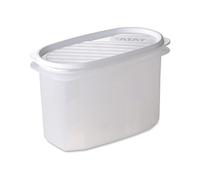 Tatay Almacenamiento de alimentos, hermético, 1.2 L de capacidad, tapa flexible a presión, sin BPA, apto para microondas y lavavajillas, color Blanco, Medidas: 18,4 x 9,7 x 12, 2 centímetro