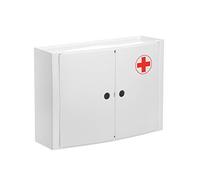 Tatay Armario Botiquin | Fijación con o sin Tornillos | Polipropileno | Incluye Tornillos | Fácil Limpieza y Montaje | Soporta hasta 8 kg | Mueble para Baño | 46x15,5x32 cm - Blanco