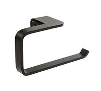 Tatay Aro toallero de la Colección Onyx, en Aluminio anodizado Negro Mate. Doble Sistema de fijación, Tornillos y Sistema Glue & Fix, sin taladrar.
