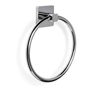 Tatay Aro toallero Kalo, zamak cromado, soporte de líneas cuadradas, fijación 3M sin taladrar