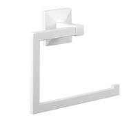 TATAY Aro Toallero Iconik Instalación sin Taladro hasta 5kg y Tornillos | Aro Toallero | Medidas 20x6,5x16 cm | Acero Inoxidable | Incluye Fijador KitGlue&Fix Resiste | Hasta 5kg y Tornillos, Blanco