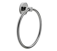 Tatay Aro toallero Martins – Zamak 100% inoxidable, kit tornillos y tacos, 19,5 x 5 x 22 cm