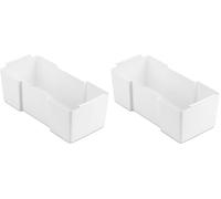 Tatay Bandeja Organizadora, 100% Materiales Reciclados, Organizador De Cajones, Optimo para Nuestras Cajas Multiusos De 35L Y 60L, Color Blanco Pergamo, Medidas 34 X 15.5 X 12.5 Cm (Paquete de 2)