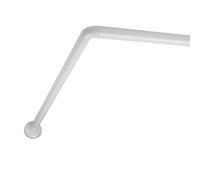 TATAY Barra angular para cortina de ducha, Aluminio, Blanco, 80x100-150cm