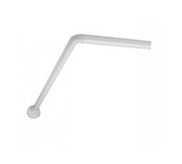 TATAY Barra angular para cortina de ducha, Aluminio, Blanco, 80x140-200cm