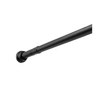 TATAY Barra Cortina Ducha Extensible 75-115 cm | Diametro 2,2 cm | Barra Cortina Sin Taladrar | Barra de Aluminio con Acabado Mate | Barra Ducha con Apoyos Resistentes| 5 años de Garantía - Negro